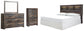 Drystan King/California King Bookcase Headboard with Mirrored Dresser and Chest at Lee Furniture, NC