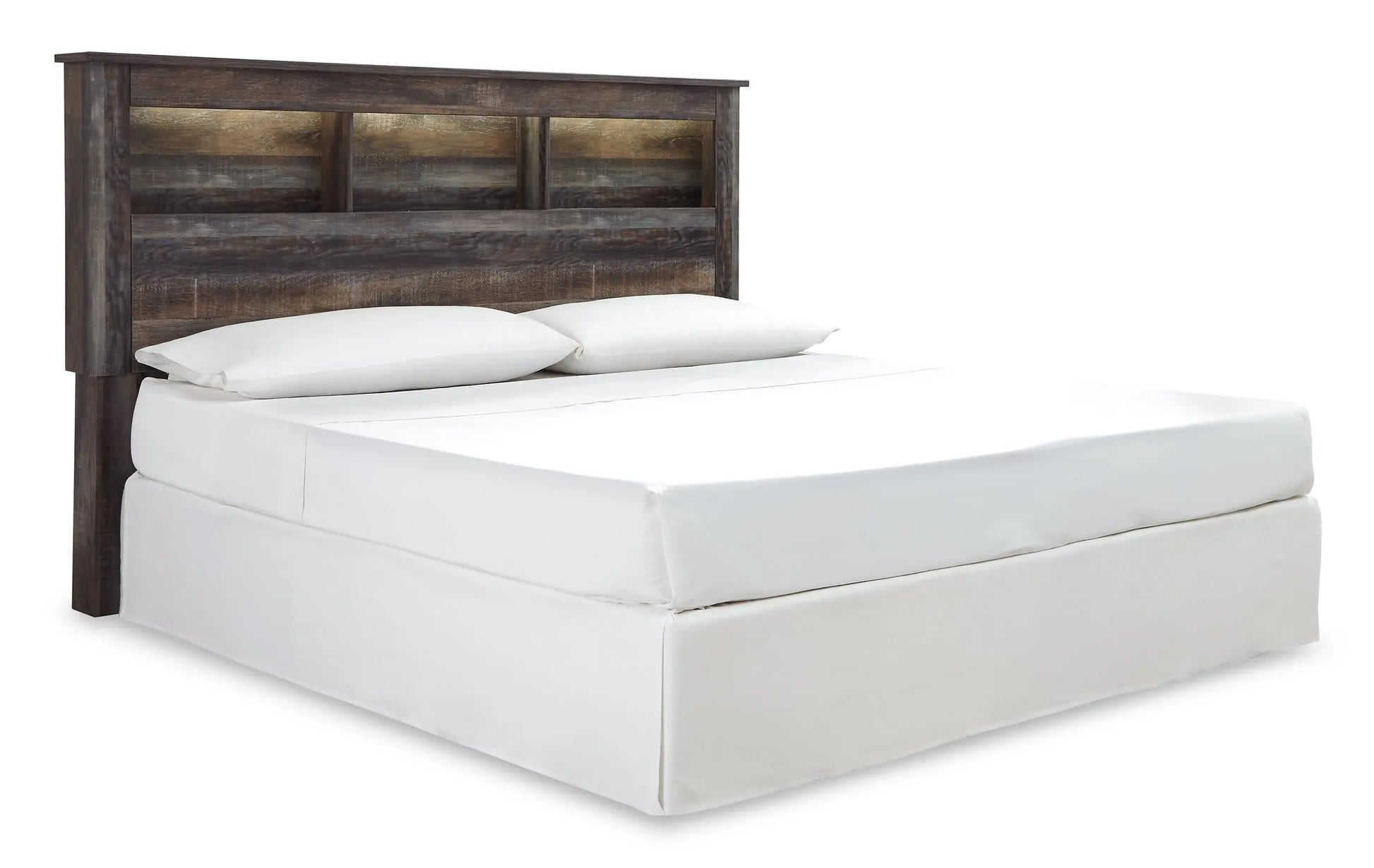 Drystan King/California King Bookcase Headboard with Mirrored Dresser at Lee Furniture, NC