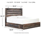 Drystan King Panel Bed with 4 Storage Drawers with Mirrored Dresser at Lee Furniture, NC