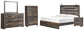Drystan King Panel Bed with Mirrored Dresser, Chest and Nightstand at Lee Furniture, NC