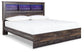 Drystan King Panel Bookcase Bed with Mirrored Dresser and Chest at Lee Furniture, NC