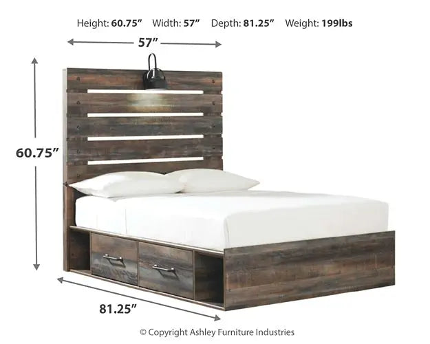 Drystan Panel Bed With 2 Storage Drawers at Lee Furniture, NC