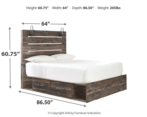 Drystan Panel Bed With 2 Storage Drawers at Lee Furniture, NC