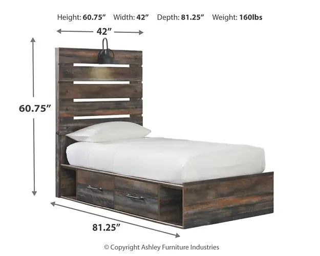Drystan Panel Bed With 2 Storage Drawers at Lee Furniture, NC