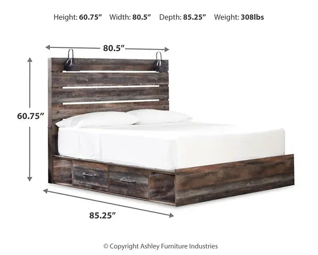 Drystan Panel Bed With 4 Storage Drawers at Lee Furniture, NC