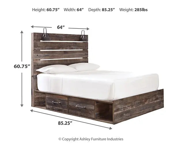 Drystan Panel Bed With 4 Storage Drawers at Lee Furniture, NC