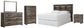Drystan Queen/Full Bookcase Headboard with Mirrored Dresser, Chest and Nightstand at Lee Furniture, NC