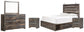 Drystan Queen Panel Bed with 2 Storage Drawers with Mirrored Dresser and 2 Nightstands at Lee Furniture, NC