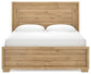 Galliden King Panel Bed with Mirrored Dresser and Nightstand at Lee Furniture, NC