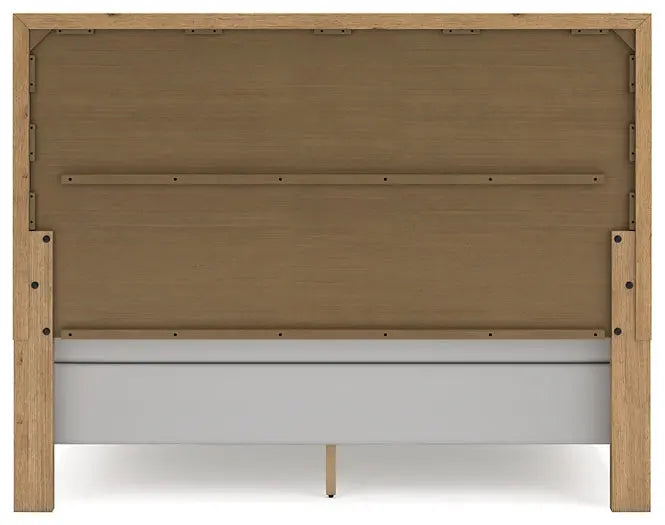 Galliden King Panel Bed with Mirrored Dresser and Nightstand at Lee Furniture, NC