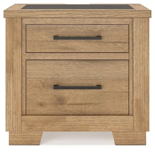 Galliden King Panel Bed with Mirrored Dresser and Nightstand at Lee Furniture, NC