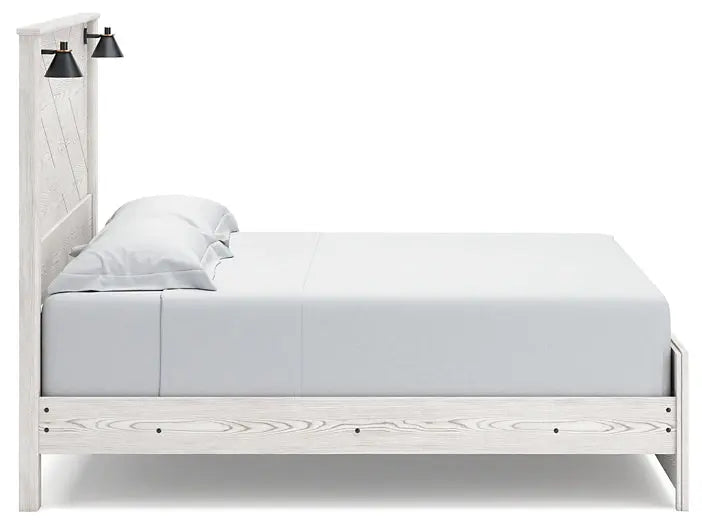 Gerridan King Panel Bed with Mirrored Dresser and Chest at Lee Furniture, NC