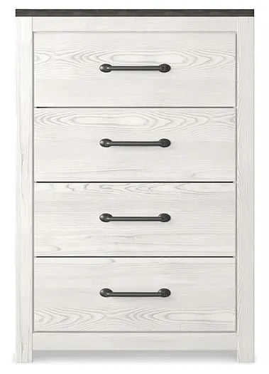 Gerridan King Panel Bed with Mirrored Dresser and Chest at Lee Furniture, NC
