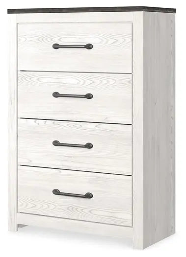 Gerridan King Panel Bed with Mirrored Dresser and Chest at Lee Furniture, NC