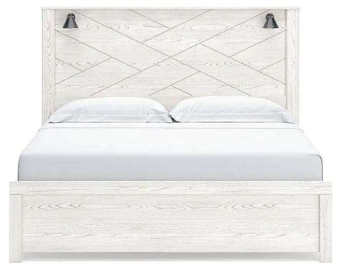 Gerridan King Panel Bed with Mirrored Dresser and Chest at Lee Furniture, NC