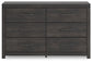 Hollivern Six Drawer Dresser at Lee Furniture, NC