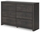 Hollivern Six Drawer Dresser at Lee Furniture, NC