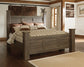 Juararo California King Poster Bed with Mirrored Dresser, Chest and 2 Nightstands at Lee Furniture, NC