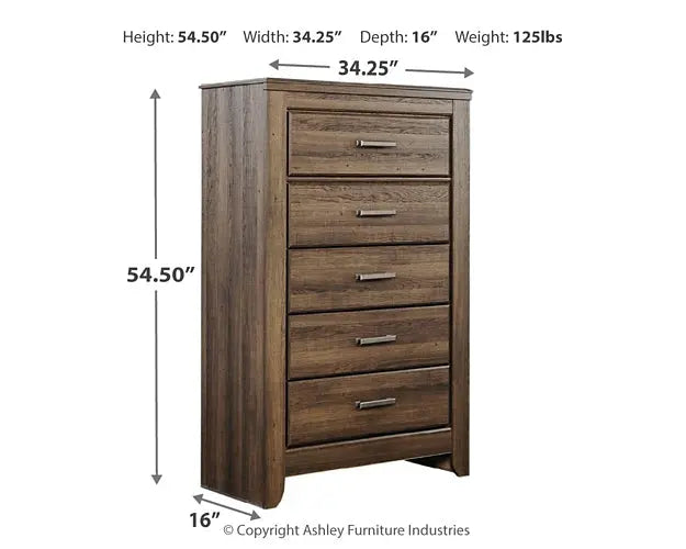 Juararo Five Drawer Chest at Lee Furniture, NC