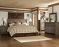 Juararo King/California King Panel Headboard with Mirrored Dresser, Chest and 2 Nightstands at Lee Furniture, NC