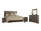 Juararo King/California King Panel Headboard with Mirrored Dresser and 2 Nightstands at Lee Furniture, NC