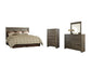 Juararo King/California King Panel Headboard with Mirrored Dresser and Chest at Lee Furniture, NC