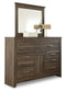 Juararo King/California King Panel Headboard with Mirrored Dresser at Lee Furniture, NC