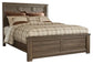 Juararo King Panel Bed with Mirrored Dresser and 2 Nightstands at Lee Furniture, NC
