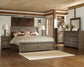 Juararo King Panel Bed with Mirrored Dresser and Chest at Lee Furniture, NC