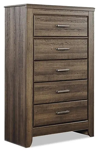 Juararo King Panel Bed with Mirrored Dresser and Chest at Lee Furniture, NC