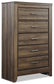 Juararo Queen Panel Bed with Mirrored Dresser and Chest at Lee Furniture, NC