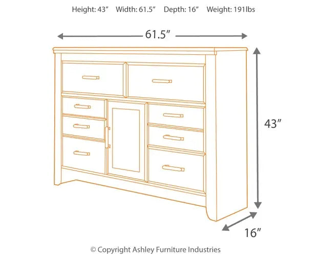 Juararo Six Drawer Dresser at Lee Furniture, NC