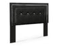 Kaydell Queen/Full Upholstered Panel Headboard with Mirrored Dresser and 2 Nightstands at Lee Furniture, NC