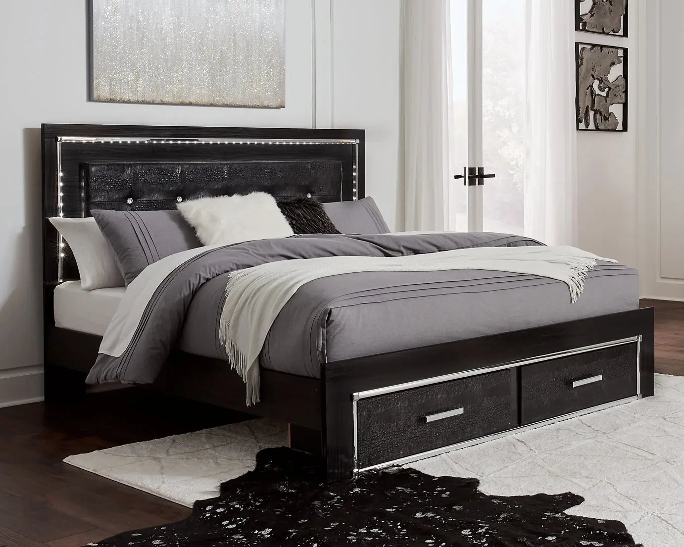 Kaydell Upholstered Panel Bed With Storage at Lee Furniture, NC