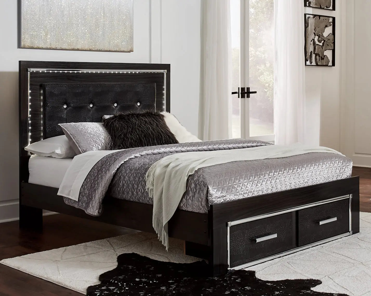 Kaydell Upholstered Panel Bed With Storage at Lee Furniture, NC