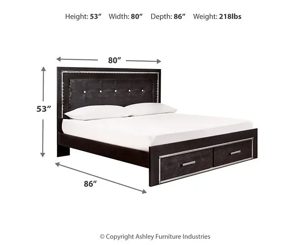 Kaydell Upholstered Panel Bed With Storage at Lee Furniture, NC