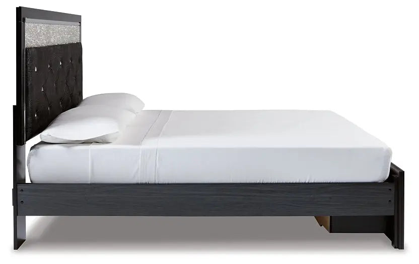 Kaydell Upholstered Panel Storage Platform Bed at Lee Furniture, NC
