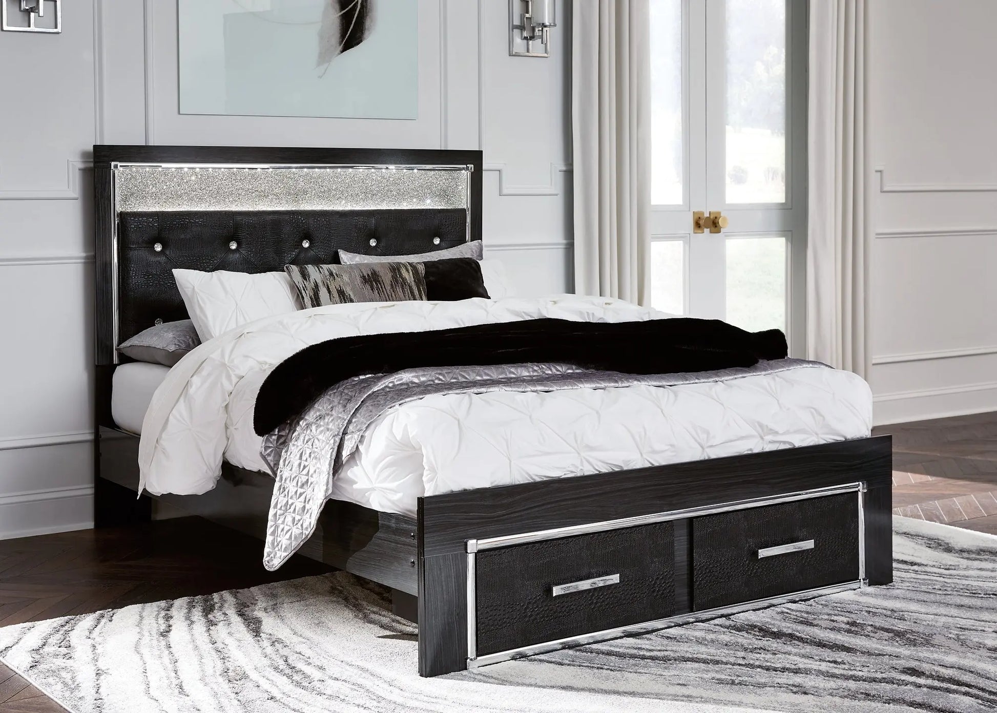 Kaydell Upholstered Panel Storage Platform Bed at Lee Furniture, NC