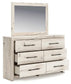 Lawroy King Panel Bed with Mirrored Dresser and Nightstand at Lee Furniture, NC