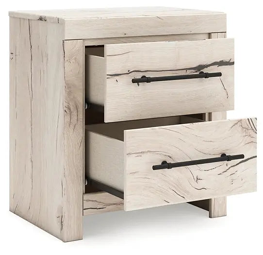 Lawroy King Panel Bed with Mirrored Dresser and Nightstand at Lee Furniture, NC