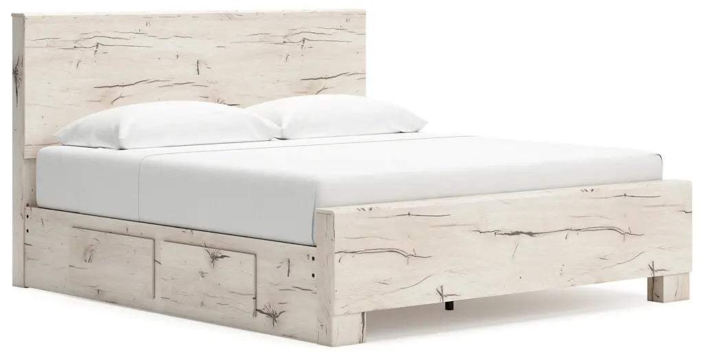 Lawroy King Panel Bed with Mirrored Dresser and Nightstand at Lee Furniture, NC