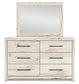 Lawroy King Panel Bed with Mirrored Dresser and Nightstand at Lee Furniture, NC