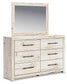 Lawroy King Panel Bed with Mirrored Dresser and Nightstand at Lee Furniture, NC