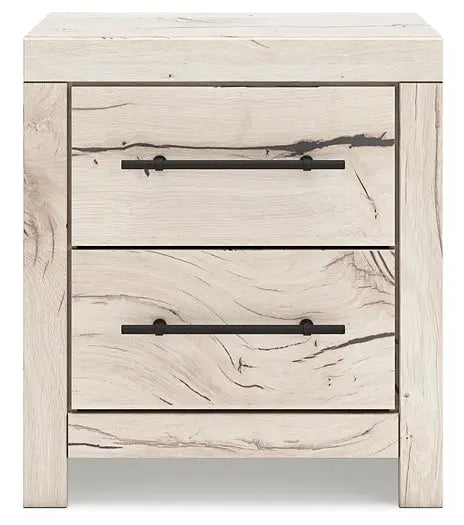 Lawroy King Panel Bed with Mirrored Dresser and Nightstand at Lee Furniture, NC