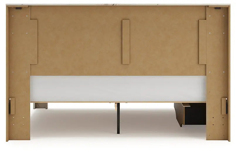 Lawroy King Panel Bed with Mirrored Dresser and Nightstand at Lee Furniture, NC