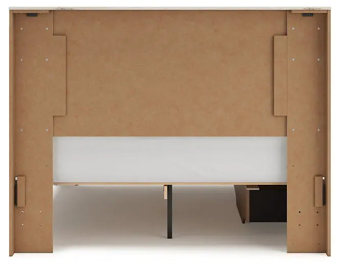 Lawroy Queen Panel Bed with Mirrored Dresser at Lee Furniture, NC