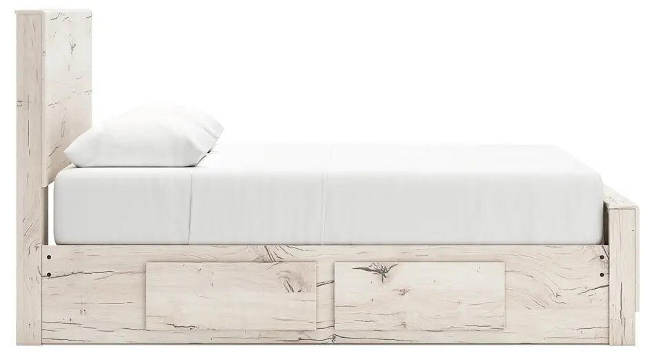 Lawroy Queen Panel Bed with Mirrored Dresser at Lee Furniture, NC