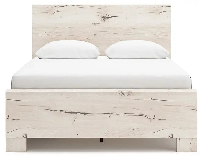 Lawroy Queen Panel Bed with Mirrored Dresser at Lee Furniture, NC