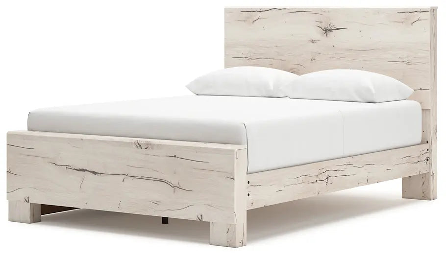 Lawroy Queen Panel Bed with Mirrored Dresser at Lee Furniture, NC