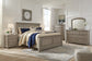 Lettner California King Panel Bed with Mirrored Dresser and Chest at Lee Furniture, NC